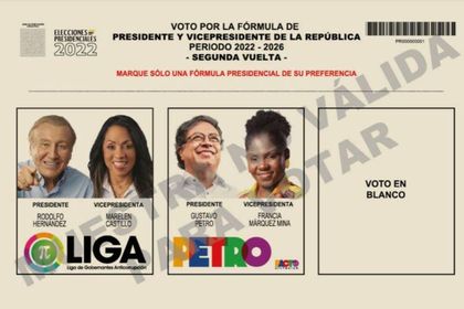 Imagen de Así quedó el tarjetón para la segunda vuelta presidencial