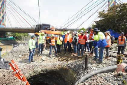 Imagen de  Socavación del Metro necesita más de 250 metros cúbicos de concreto y roca para ser rellenado