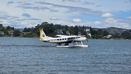 Imagen de  Alma Air prueba sus hidroaviones en Guatapé