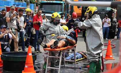 Bomberos de Cali lideraron simulacro de emergencia con fuga de gas tóxico