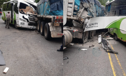 Imagen de Balance final: 24 heridos tras accidente en la autopista Medellín-Bogotá