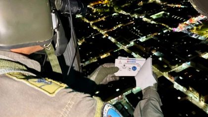 Imagen de  Un helicóptero del Cacom 5 sobrevoló La Unión en misión nocturna de seguridad y prevención
