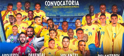 Imagen de  ¡Listos los convocados! Estos son los jugadores elegidos para los partidos de Colombia ante Brasil y Paraguay