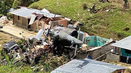Imagen de  Caída de helicóptero en Anorí, Antioquia, deja al menos seis personas heridas