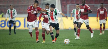 Imagen de  En los últimos minutos, el DIM rescató un empate ante Palestino de Chile en la Copa Sudamericana