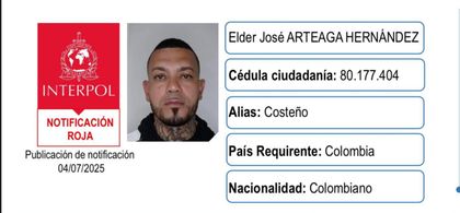 Imagen de  Interpol emite alerta roja contra un presunto responsable de atentado contra Miguel Uribe
