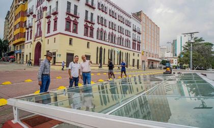 Recuperada la exhibición de los vestigios del Puente Ortiz tras actos vandálicos