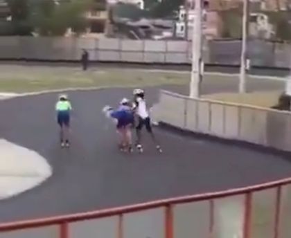 Imagen de Dos campeonas mundiales se agredieron en la pista de patinaje de Guarne; una de ellas terminó en el hospital