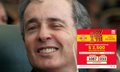 ¡Increíble! Número de preso de expresidente Uribe cayó en lotería
