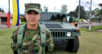 Imagen de  María Camila Cruz, la subteniente que comanda un escuadrón de más de 100 soldados en Rionegro