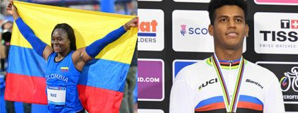 Imagen de Flor Denis Ruiz y Kevin Santiago Quintero, los abanderados de Colombia en los Juegos Olímpicos