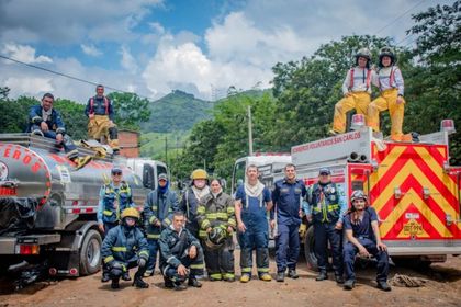 Imagen de  Bomberos de la zona de Embalses realizaron jornada de entrenamiento y rescate en San Carlos
