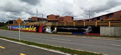Imagen de  En el marco del Paro Nacional, jóvenes pintan un mural en Rionegro