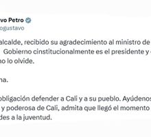Debate entre Eder y Petro en redes sociales por la seguridad en Cali