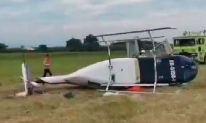 Dos heridos tras accidente del helicóptero en el aeropuerto Alfonso Bonilla Aragón