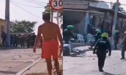 De no creer: policías fueron a apagar una fiesta de vecinos bullosos y los recibieron con piedras