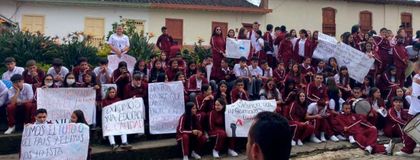 Imagen de  Estudiantes de la Normal Superior de Abejorral salieron a paro