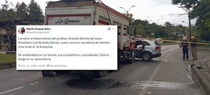 Imagen de  Alcalde de El Santuario lamentó la muerte de profesor del Liceo Pbro. Luis Rodolfo Gómez en un accidente de tránsito