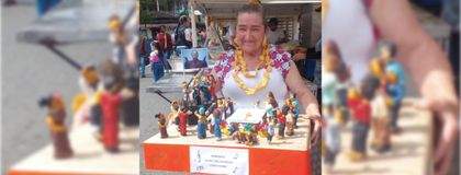 Imagen de  ¡Qué talento! En San Antonio, mujer construyó maqueta de Darío Gómez con masa de empanadas