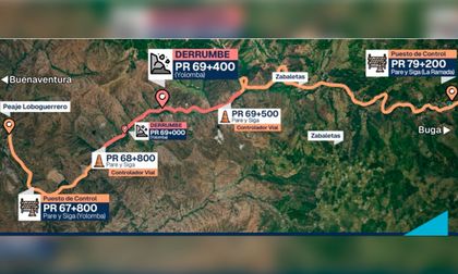Paso controlado en la vía a Buenaventura se implementará desde este miércoles
