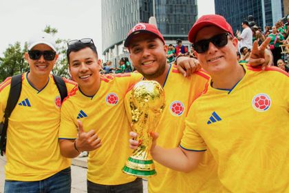 Imagen de  Unos 3 000 aficionados colombianos se concentran en zonas emblemáticas de Ciudad de México