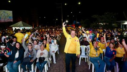 Imagen de  Más de 2 000 personas asistieron al Fan Fest en Rionegro durante el partido de la Selección Colombia