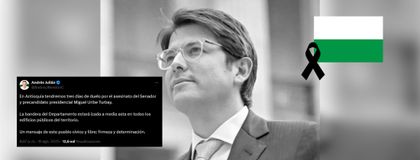 Imagen de  Antioquia decreta tres días de duelo por el asesinato de Miguel Uribe Turbay