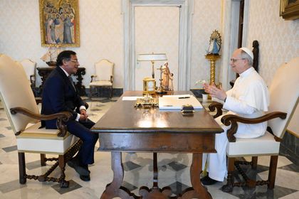 Imagen de Papa León XIV y Gustavo Petro dialogan sobre el proceso de paz, las migraciones y el cambio climático