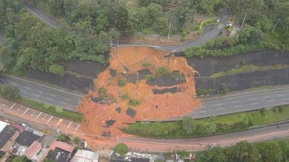 Imagen de Cierre total en la Autopista Norte, a la altura de Copacabana
