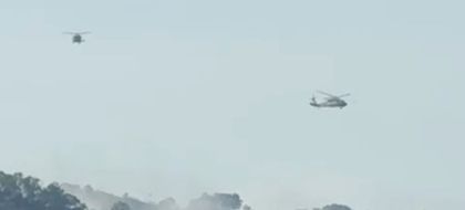 Imagen de Helicópteros continúan sobrevolando zona rural de Sonsón tras horas de combates contra el Clan del Golfo