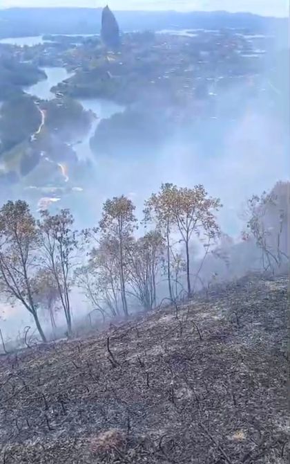 Imagen de  Controlado incendio forestal de tres hectáreas en Guatapé