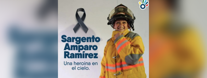 Imagen de  El adiós a la Sargento Amparo Ramírez, fundadora del Cuerpo de Bomberos de El Retiro
