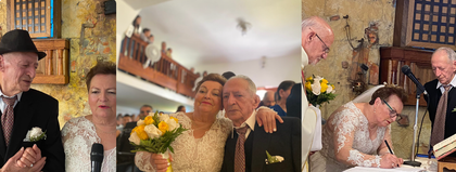 Imagen de ¡Bonita historia de amor! Pareja de abuelitos se casó tras conocerse en el CBA de Marinilla