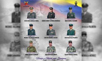 Nueve militares muertos en accidente de helicóptero en Bolívar