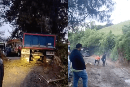Imagen de Fuertes lluvias dificultan el tránsito vehicular en la vía Granada-El Santuario