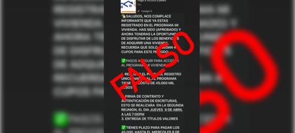 Imagen de  Alerta en Antioquia: circula estafa sobre programas de vivienda