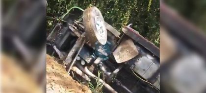 Imagen de Escalera que cubría ruta escolar en Granada se volcó con varios menores a bordo