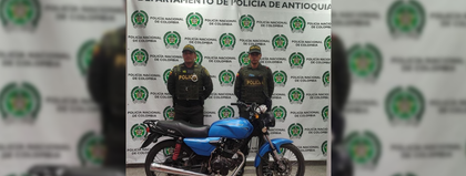 Imagen de En operativos de seguridad, Policía de La Ceja recuperó una moto que había sido robada