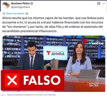 Imagen de  ¡Otra vez! Petro elimina video tras ser señalado como ‘deepfake’ que simulaba informe de Telemundo