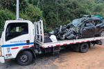 Imagen de Una mujer de 60 años murió en un grave accidente de tres vehículos en la vía Medellín-Santa Fe de Antioquia