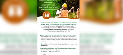 Imagen de  ¡Atención! Tramo de la vía Rionegro-La Ceja, sector Clínica Somer, tendrá cierres por socavamiento