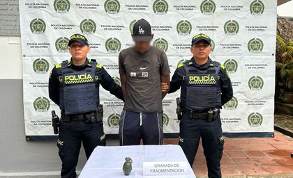 Imagen de  Capturaron a hombre que al parecer pretendía lanzarle una granada a la policía en El Bagre