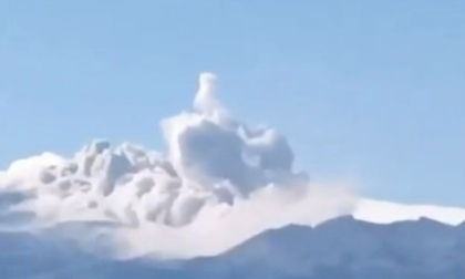 Columna de ceniza de 800 metros se elevó sobre el volcán Puracé