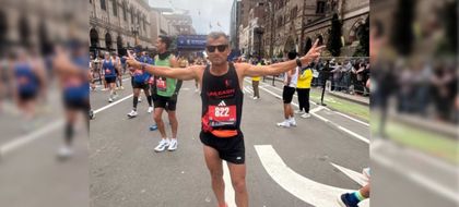 Imagen de El cejeño Juan Carlos Cardona, quinto lugar en la Maratón de Boston, categoría máster
