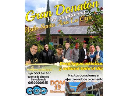 Imagen de  En La Ceja realizarán donatón para apoyar ampliación del asilo Santa Ana