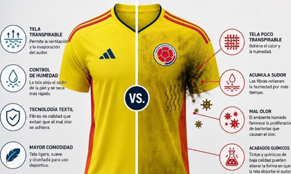 ¿Por qué algunas camisetas de la Selección Colombia compradas en la calle producen mal olor en las axilas?