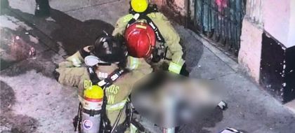 Imagen de  Bomberos rescataron con vida a un perro durante incendio en el centro de Medellín