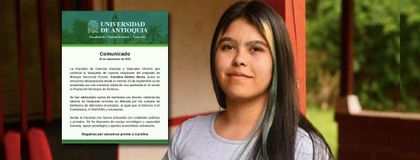 Imagen de Rogamos por encontrarla pronto: facultad de la UdeA sobre búsqueda de Carolina Gómez