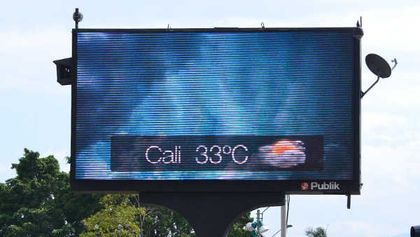 Cali, a 33 grados de temperatura