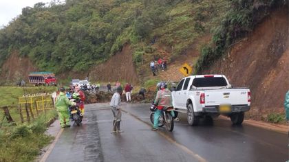 Imagen de  Deslizamiento en la vía San Vicente-Concepción deja a un adulto y una menor lesionados